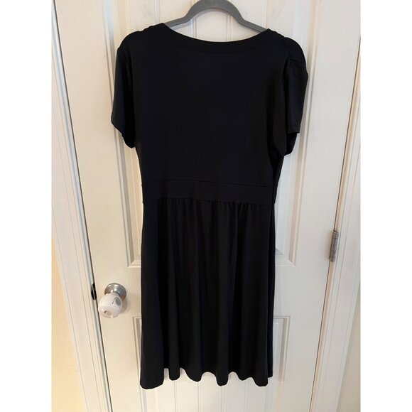 LL Bean Women's Black Summer Knit Dress Size Medium Petite NWT‎ - Picture 5 of 6